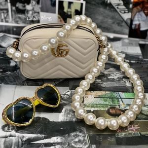 Long Large Jumbo Pearl Shoulder Bag Strap Pet Dog Leash
